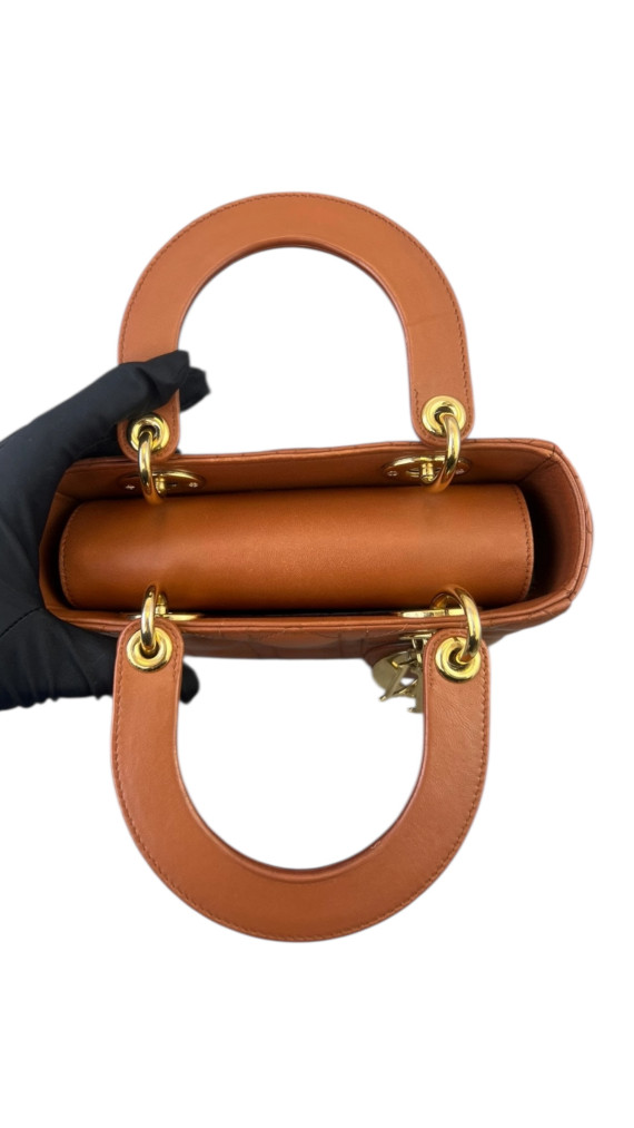 Christian Dior Lady Dior Shoulder Bag Size Small - Dark Brun