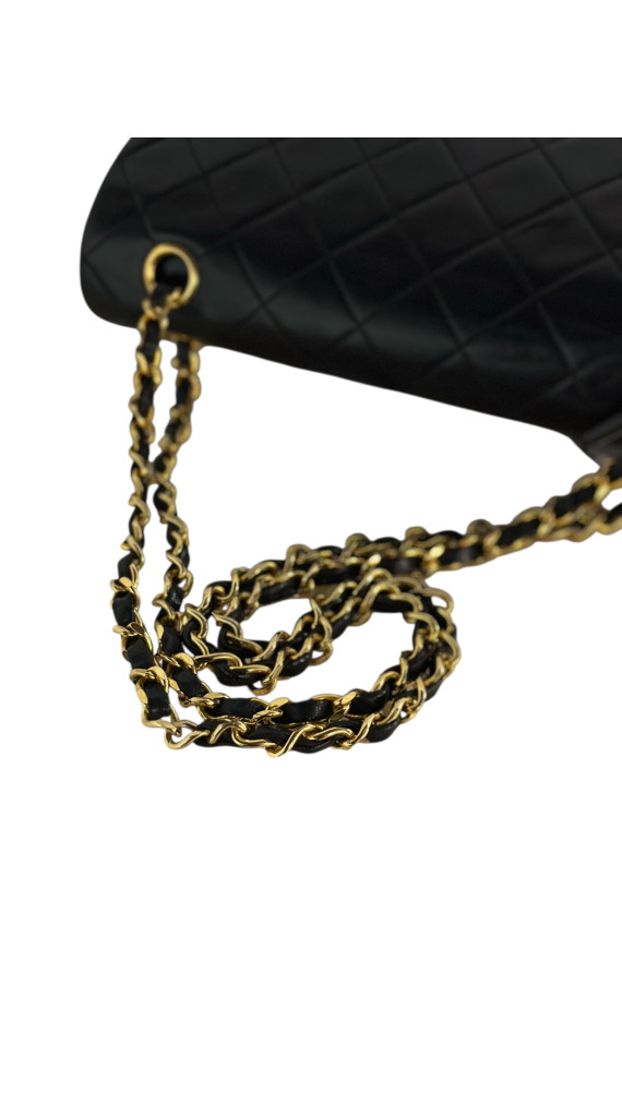 Vintage Classic Chanel Double Flap Bag m 24K Gull