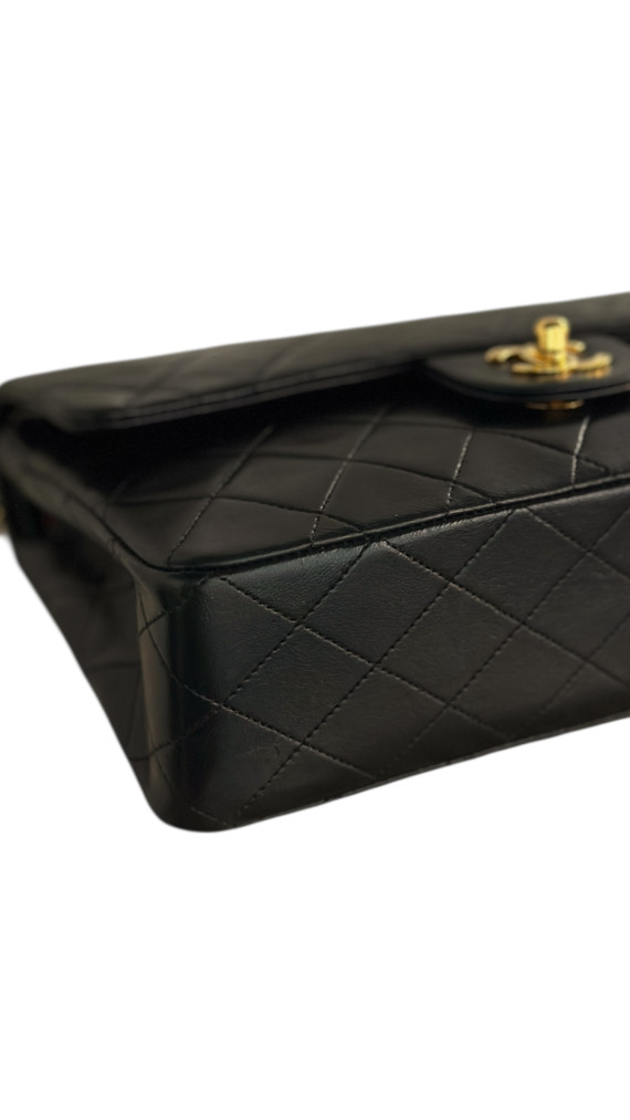 Vintage Classic Chanel Double Flap Bag m 24K Gull