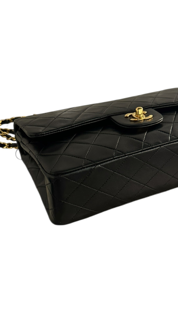 Vintage Classic Chanel Double Flap Bag m 24K Gull