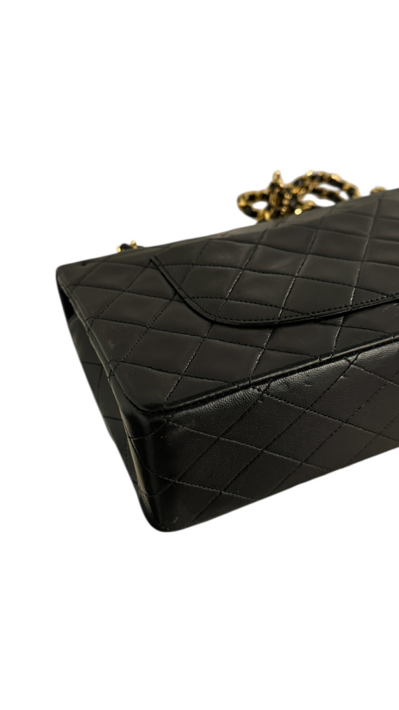 Vintage Classic Chanel Double Flap Bag m 24K Gull