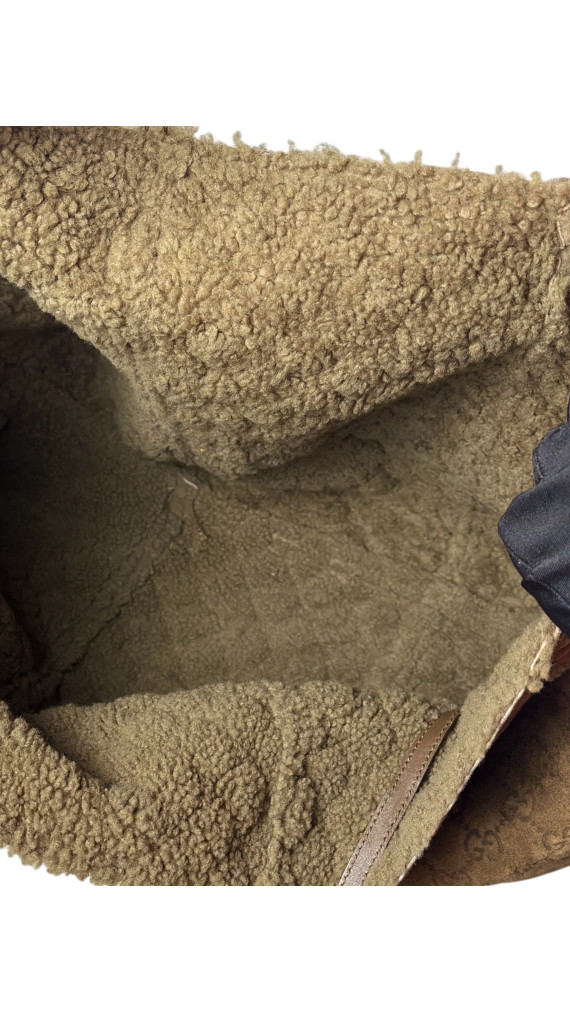 Gucci Suede Leather Shoulder Bag m/Lommebok