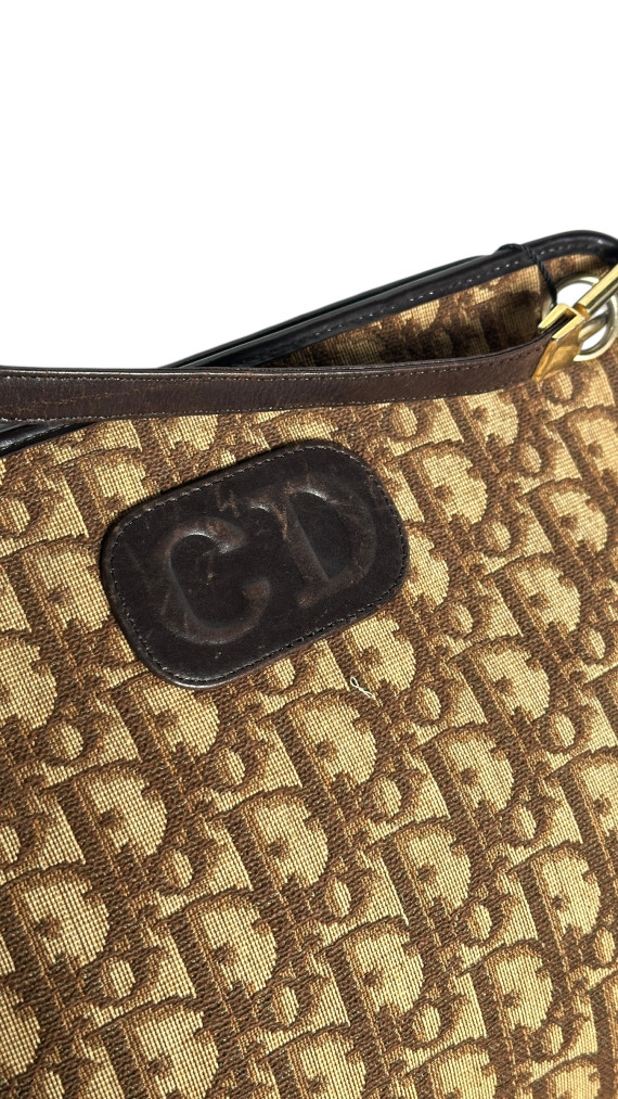 Vintage Dior Monogram Shoulder Bag
