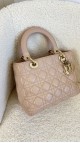 Lady Dior Medium Rose Beige m. GHW