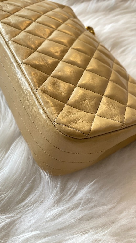 Chanel Vintage Half Moon Single Flap Bag